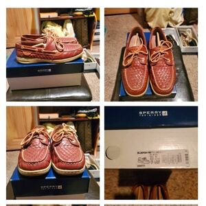 SPERRY TOP SIDERBLUEFISH PAPAYA WOVEN 9 1/2 Women's